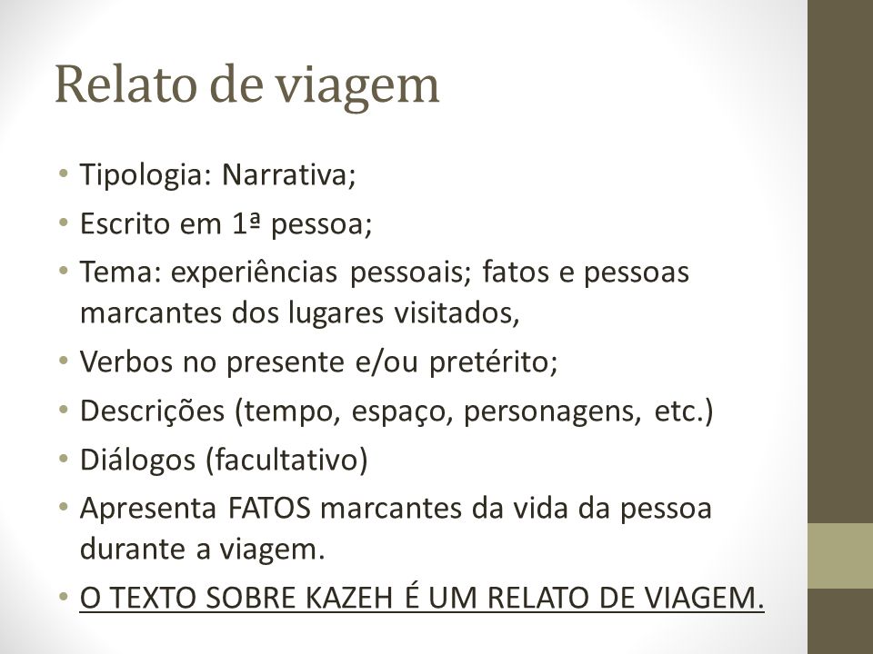 Exemplo De Texto Relato De Viagem V Rios Exemplos